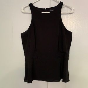 Black peplum tank